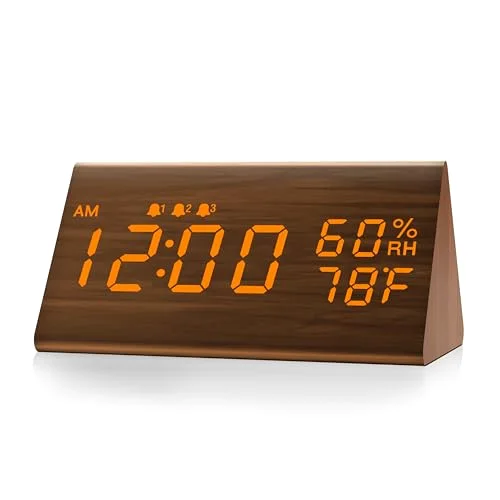 Wooden Digital Alarm Clock