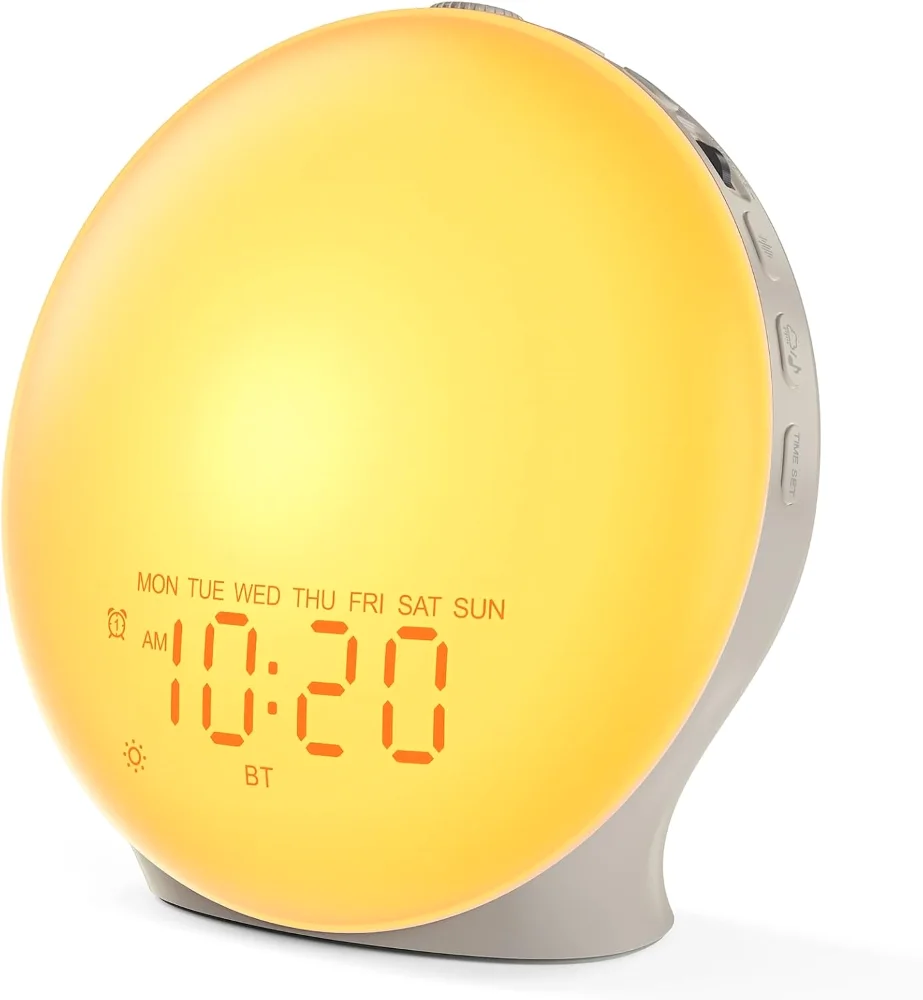 K6 Sunrise Alarm Clock with Sleep Sounds, Putty