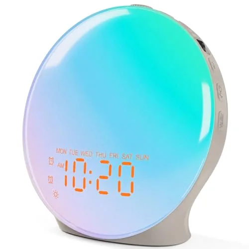 Sunrise Alarm Clock with FM Radio, Putty