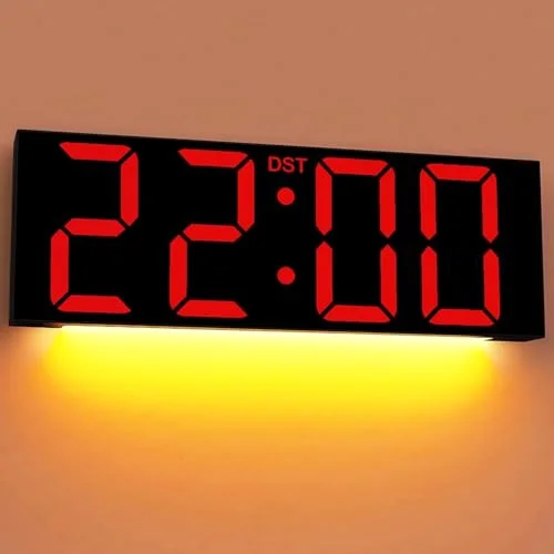 22-inch Digital Wall Clock, Black