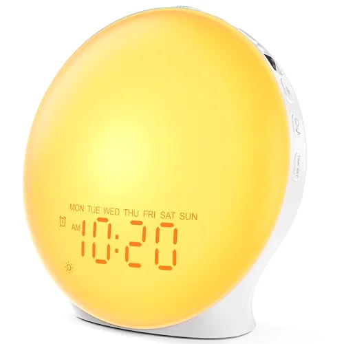 K6 Sunrise Alarm Clock with Sleep Sounds, White