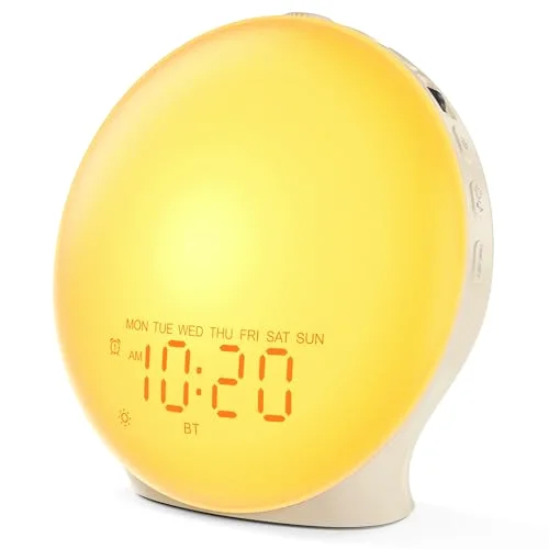 K6 Sunrise Alarm Clock with Sleep Sounds, Beige