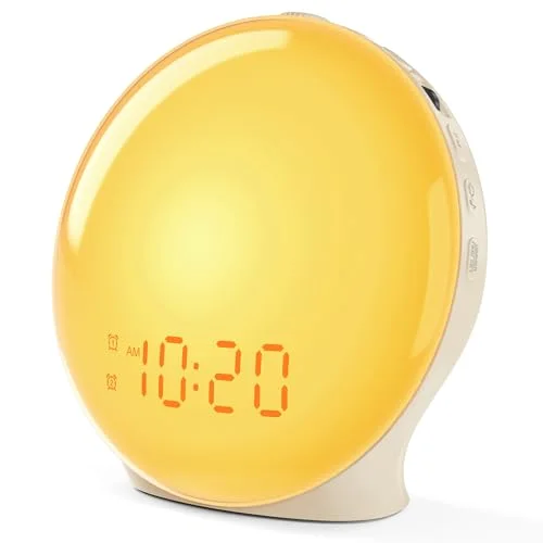 K8 Full-Screen Sunrise Alarm Clock, Beige