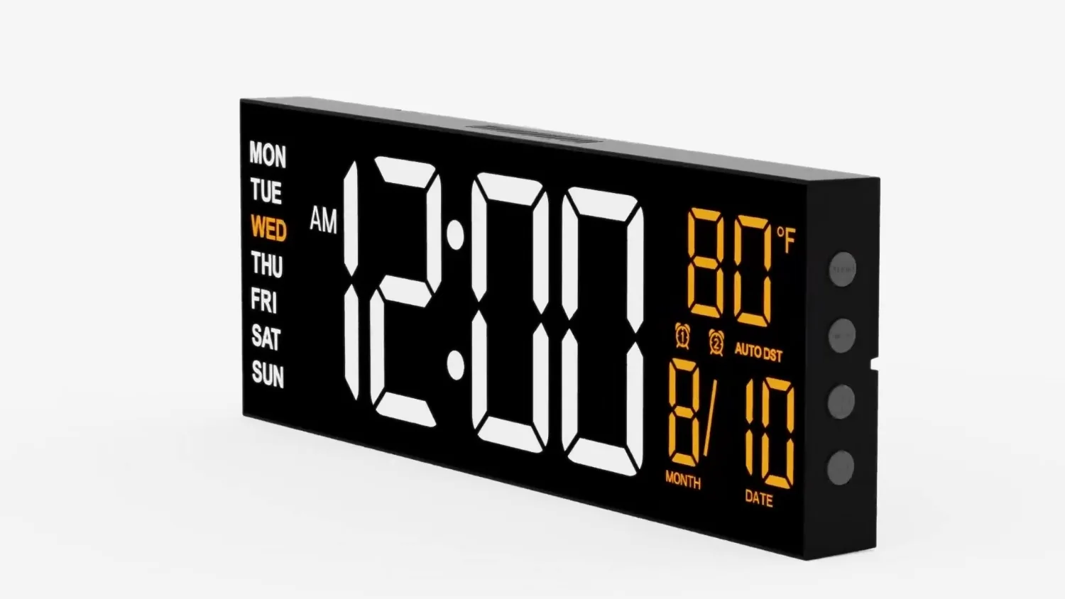 How big should a digital wall clock be?